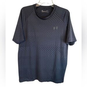 Under  Armour T-Shirt HeatGear Performance Charcol Gray Loose Mens Lg